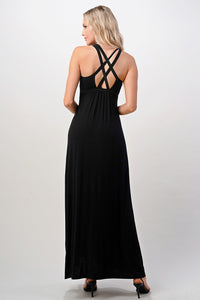 Thumbnail for Criss Cross Double Strap Maxi Dress