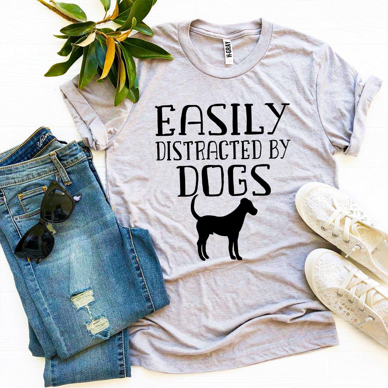 Easily Distracted By Dogs T-shirtProduct description:
Make a statement with this Easily Distracted By Dogs T-shirt! It's made of premium quality ring spun cotton for a soft feel and comfortable fit.T-shirtsEXPRESS WOMEN'S FASHIONAgateEasily Distracted