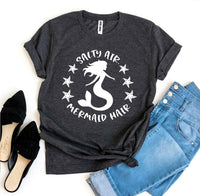 Thumbnail for Salty Air Mermaid Hair T-shirtYou'll love this Salty Air Mermaid Hair T-shirt! It's made of premium quality ring spun cotton for a soft feel and comfortable fit. The high quality flex print won'tT-shirtsEXPRESS WOMEN'S FASHIONAgateSalty Air Mermaid Hair