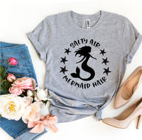 Thumbnail for Salty Air Mermaid Hair T-shirtYou'll love this Salty Air Mermaid Hair T-shirt! It's made of premium quality ring spun cotton for a soft feel and comfortable fit. The high quality flex print won'tT-shirtsEXPRESS WOMEN'S FASHIONAgateSalty Air Mermaid Hair