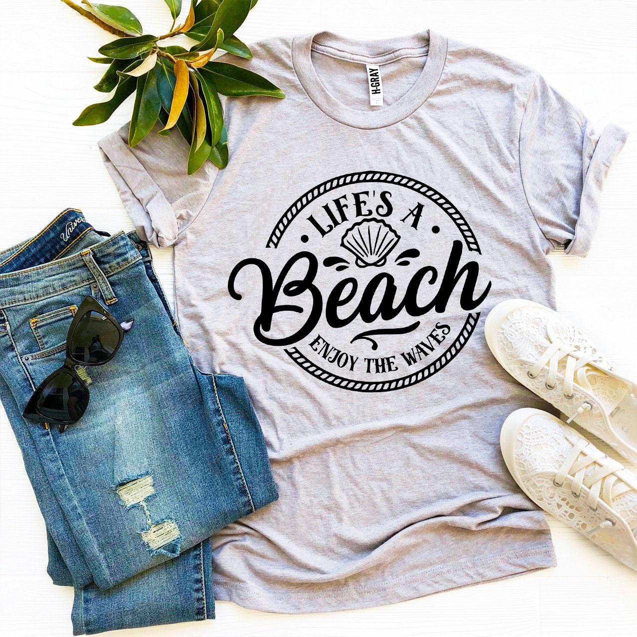 Life’s a Beach Enjoy The Waves T-shirtProduct description:
Look and feel your best with this Life’s a Beach Enjoy The Waves T-shirt! It's made of premium quality ring spun cotton for a soft, comfortable T-shirtsEXPRESS WOMEN'S FASHIONAgateBeach Enjoy