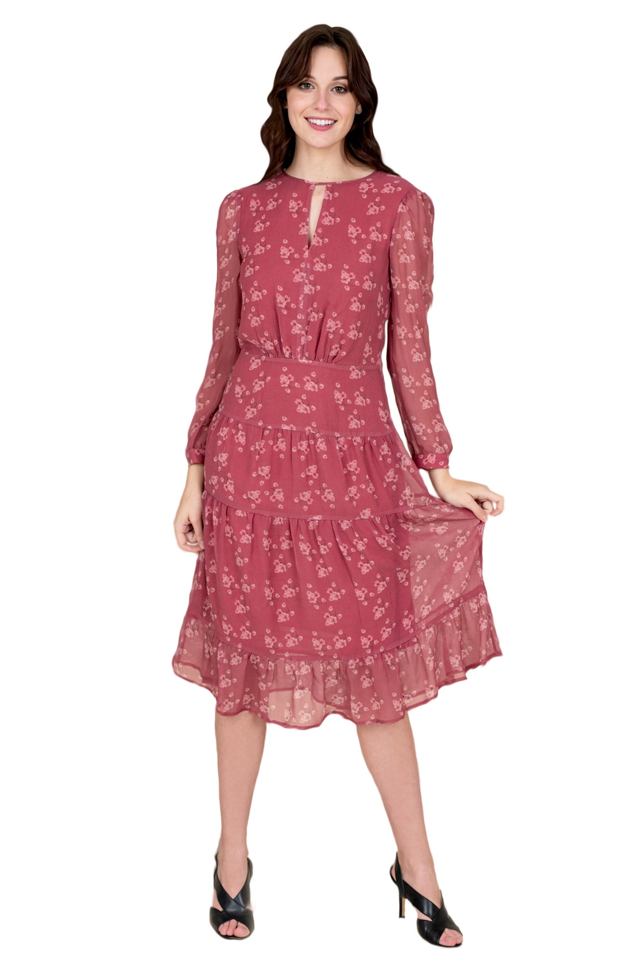 Women Floral Fit and Flare DressIntroducing our exclusive Sustainable Floral Pure Silk Chiffon Dress – an exquisite addition to your spring/summer wardrobe that effortlessly transitions from daytimDressesEXPRESS WOMEN'S FASHIONGray EosWomen Floral Fit