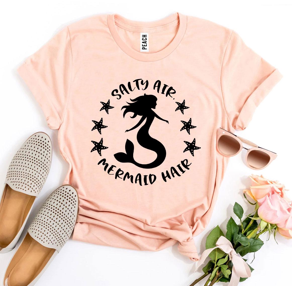 Salty Air Mermaid Hair T-shirtYou'll love this Salty Air Mermaid Hair T-shirt! It's made of premium quality ring spun cotton for a soft feel and comfortable fit. The high quality flex print won'tT-shirtsEXPRESS WOMEN'S FASHIONAgateSalty Air Mermaid Hair