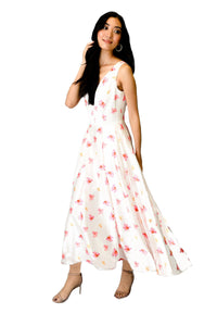 Thumbnail for Women's Formal Floral Midi Dress