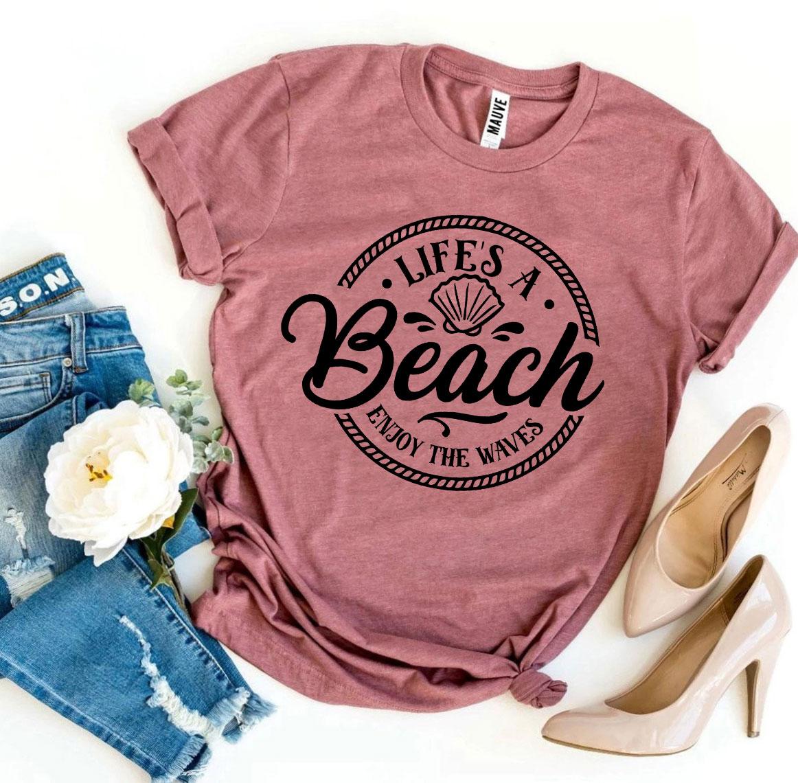 Life’s a Beach Enjoy The Waves T-shirtProduct description:
Look and feel your best with this Life’s a Beach Enjoy The Waves T-shirt! It's made of premium quality ring spun cotton for a soft, comfortable T-shirtsEXPRESS WOMEN'S FASHIONAgateBeach Enjoy