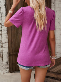 Thumbnail for New style women's casual solid color round neck T-shirt tops