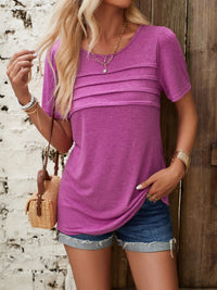 Thumbnail for New style women's casual solid color round neck T-shirt tops