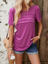 Thumbnail for New style women's casual solid color round neck T-shirt tops