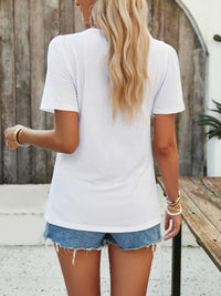 Thumbnail for New style women's casual solid color round neck T-shirt tops