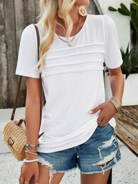 Thumbnail for New style women's casual solid color round neck T-shirt tops