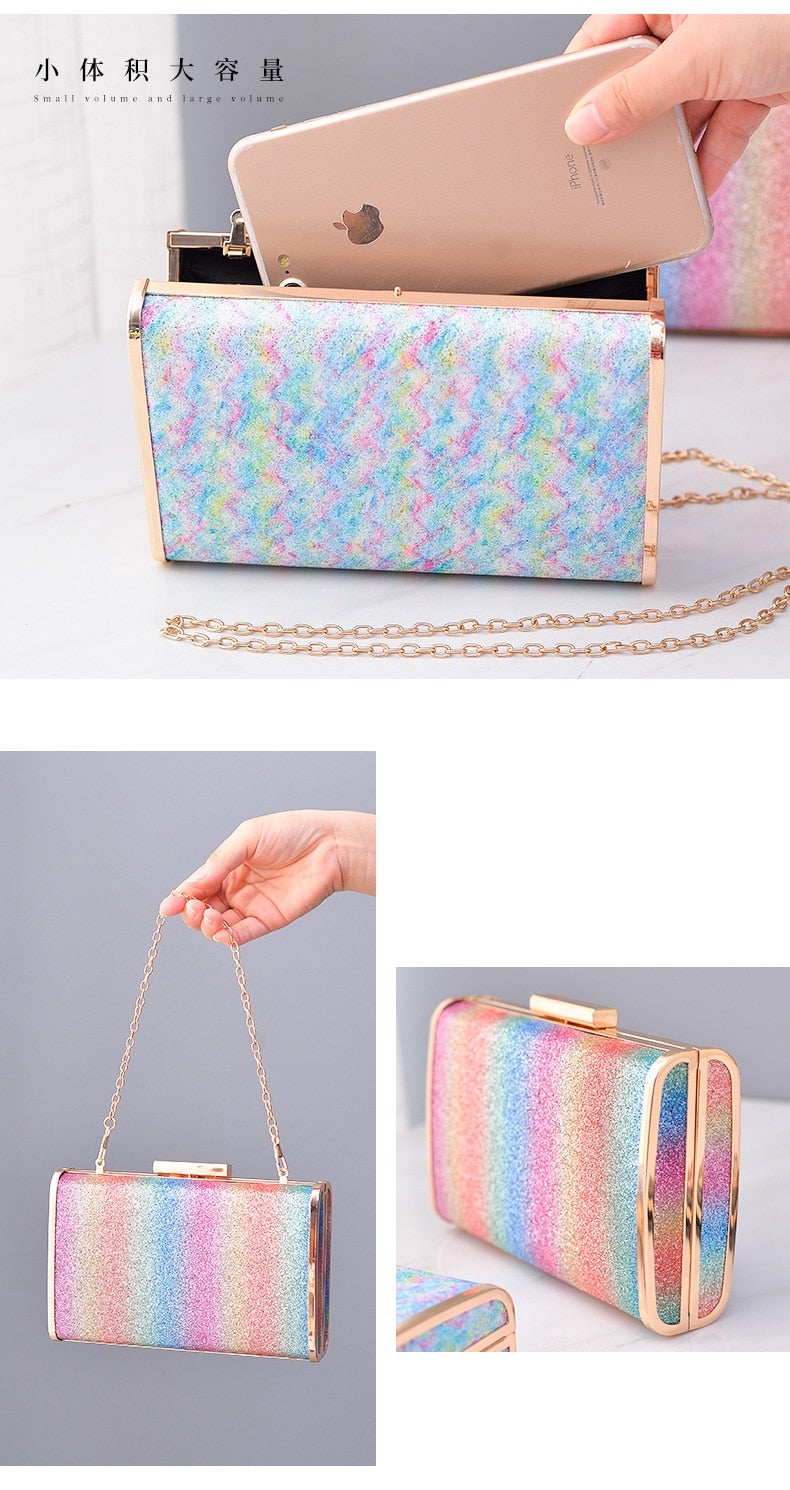 Candy Color Box Party Clutch Purses  and Handbags for Women Chic