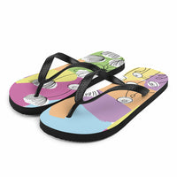 Thumbnail for Pretty Pastel Flower Print Flip-Flops