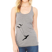 Thumbnail for Flying bird swing racerback tank top