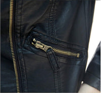 Thumbnail for Womens Cropped Vegan Leather Jacket