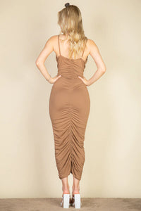 Thumbnail for Cami Ruched Bodycon Midi Dress (CAPELLA)