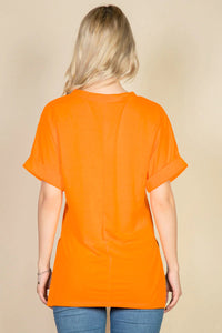 Thumbnail for Batwing Sleeve Side Slit Oversized Tee (CAPELLA)