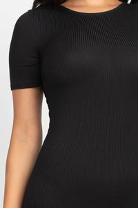 Thumbnail for Ribbed Bodycon Midi Dress (CAPELLA)