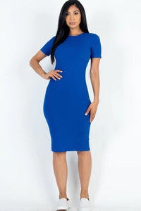 Thumbnail for Ribbed Bodycon Midi Dress (CAPELLA)