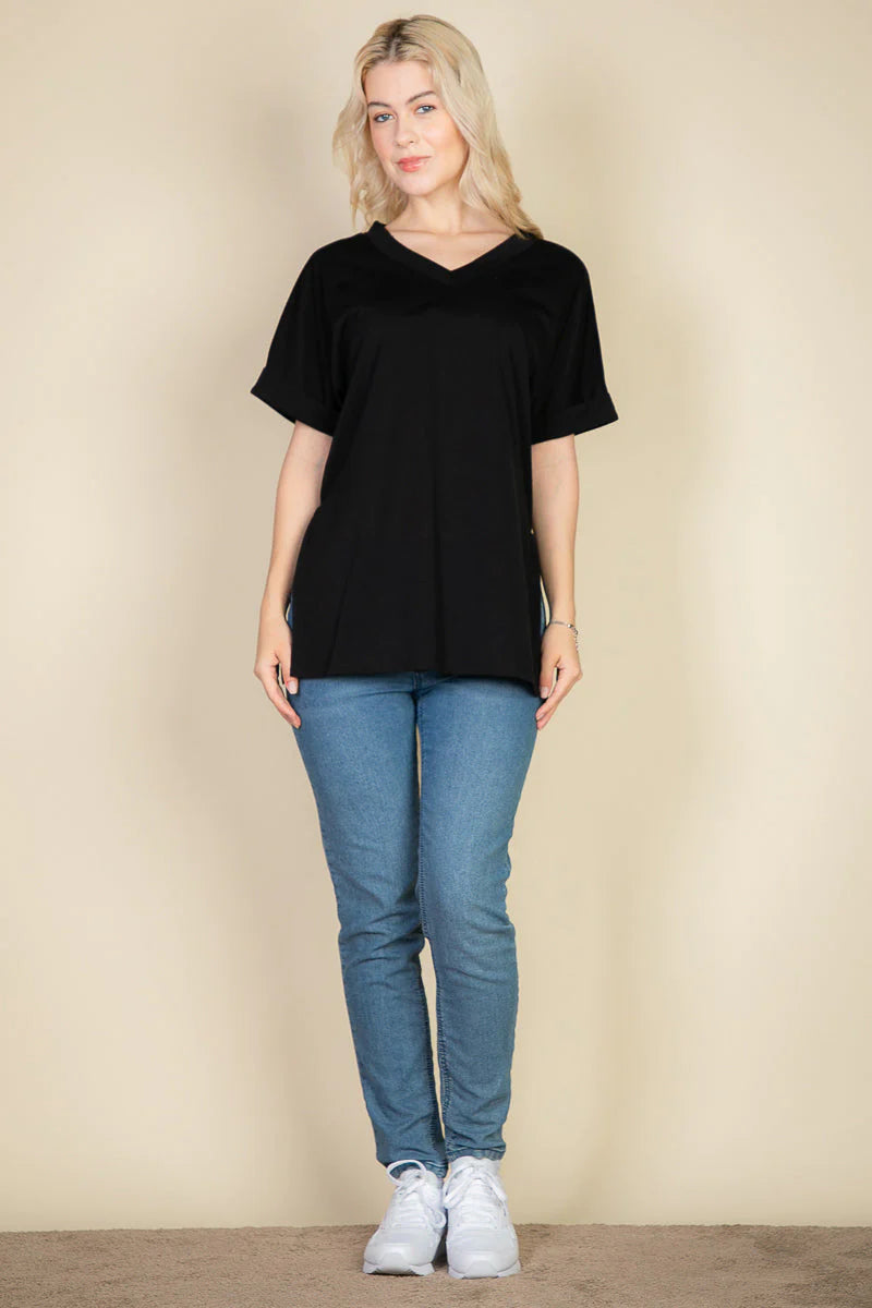 Batwing Sleeve Side Slit Oversized Tee (CAPELLA)