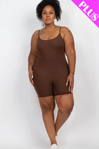 Thumbnail for Plus Ribbed Bodycon Romper (CAPELLA)