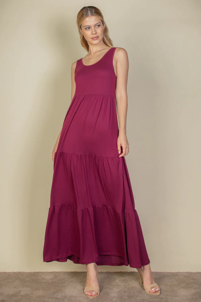 Solid Layered Hem Dress (CAPELLA)